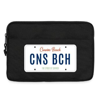 Cousins Beach – License Plate - Laptoptasche 13" - Schwarz - Vorne