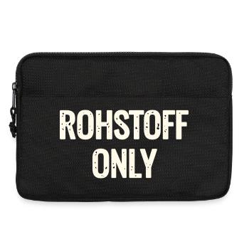 Rohstoff Only Schriftzug - Laptoptasche 13" - Schwarz - Vorne
