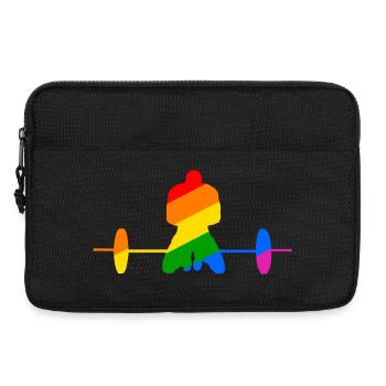Cadeau d’haltérophilie coloré - Sacoche pour ordinateur portable 13 pouces - noir - Devant
