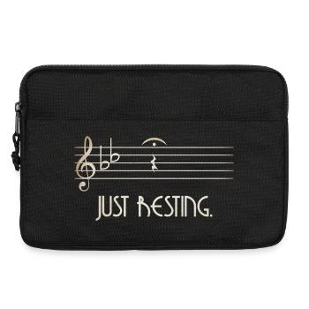 Just Resting Music Silhouette - Laptop bag 13" - black - Front