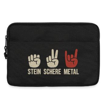 Ciseaux de pierre Groupe de métal Musique heavy metal - Sacoche pour ordinateur portable 13 pouces - noir - Devant