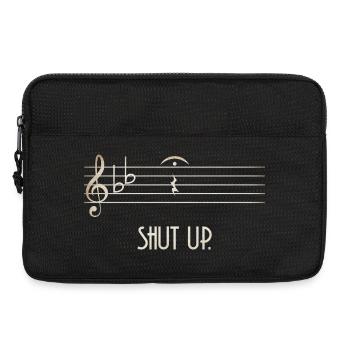 Schweigen durch Notenauge shut up quotes - Laptoptasche 13" - Schwarz - Vorne