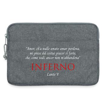 Inferno Canto V Divine Commedy Amor ch'ha nullo - Laptoptasche 13" - Grau meliert - Vorne