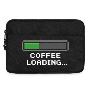 Kaffee Ladebalken Pixel - Laptoptasche 13" - Schwarz - Vorne