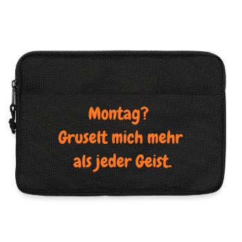 Montags-Grusel – Lustiger Halloween Spruch - Laptoptasche 13" - Schwarz - Vorne