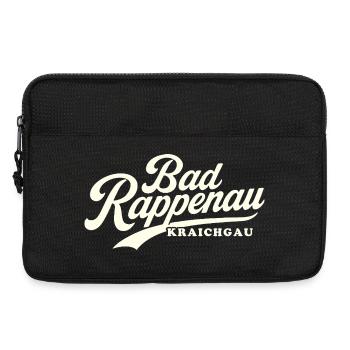Bad Rappenau Schriftzug Vintage Style - Laptoptasche 13" - Schwarz - Vorne