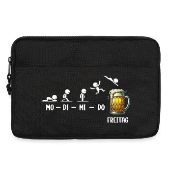 Freitag Wochenende Bierliebhaber Biertrinker - Laptoptasche 13" - Schwarz - Vorne