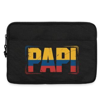  Papi Kolumbien Flagge – Geschenk für - Laptoptasche 13" - Schwarz - Vorne