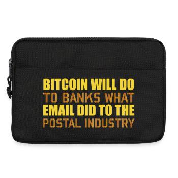 Industrie postale Bitcoin - Sacoche pour ordinateur portable 13 pouces - noir - Devant