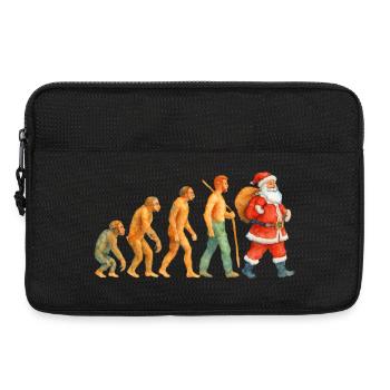 Evolution to Santa Claus – Watercolor Xmas - Laptop bag 13" - black - Front