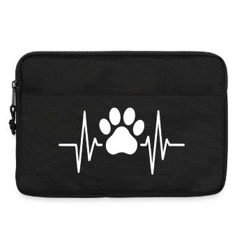 Paw Heartbeat Line Minimalistisches Haustierliebhaber-Design - Laptoptasche 13" - Schwarz - Vorne