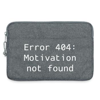 Error 404: Motivation not found - Laptop bag 13" - heather grey - Front