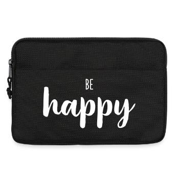 Be Happy Handlettering Schriftzug - Laptoptasche 13" - Schwarz - Vorne