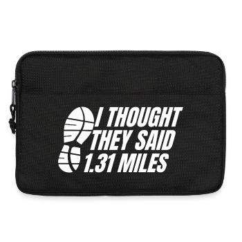 marathonien, ils ont dit 1,31 miles de course - Sacoche pour ordinateur portable 13 pouces - noir - Devant