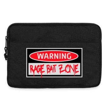 Avertissement Rage Appât Attention Zone Panneau Amusant Avertissement - Sacoche pour ordinateur portable 13 pouces - noir - Devant