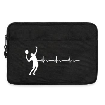 Tennis Player Tennis ECG Heartbeat - Laptop bag 13" - black - Front