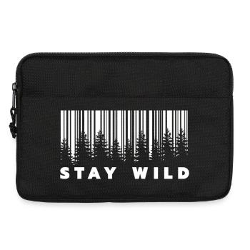Stay Wild Forest Barcode  - Laptoptasche 13" - Schwarz - Vorne