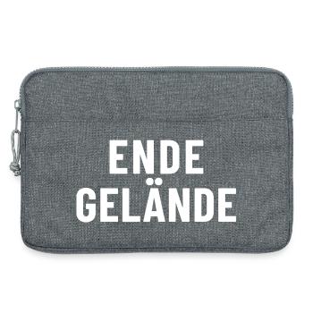 Ende Gelände - Laptoptasche 13" - Grau meliert - Vorne