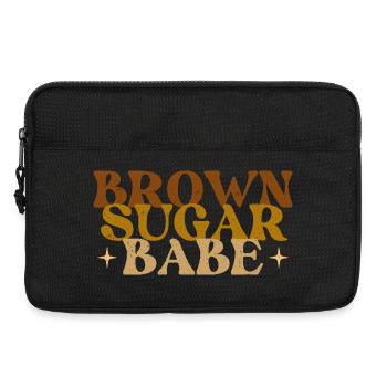Brown Sugar Babe – Fierté de la mélanine africaine - Sacoche pour ordinateur portable 13 pouces - noir - Devant
