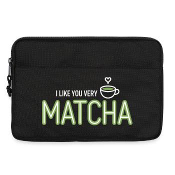 Thé matcha dit thé vert comme toi, très matcha - Sacoche pour ordinateur portable 13 pouces - noir - Devant