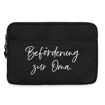 beförderung zur Oma (weiß) - Laptoptasche 13" - Schwarz - Vorne