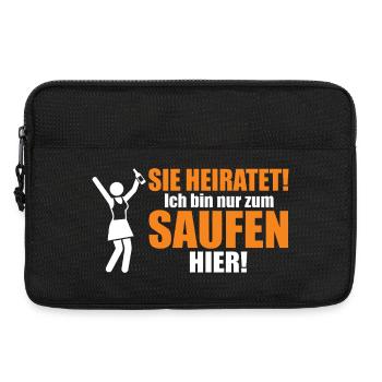 Team Braut – Unsere Party, unsere Regeln - Laptoptasche 13" - Schwarz - Vorne
