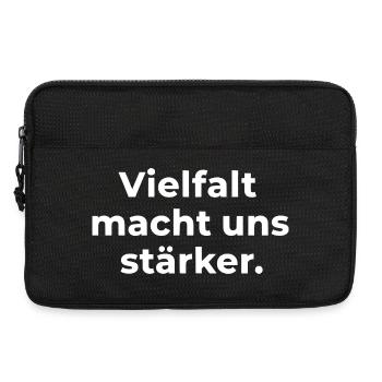 La diversité nous renforce le message Respect - Sacoche pour ordinateur portable 13 pouces - noir - Devant