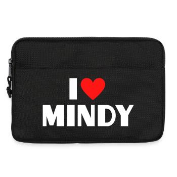 I Love Mindy Red Heart Retro Statement - Laptop bag 13" - black - Front