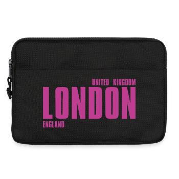 Pink London Typography T-shirt - Laptoptasche 13" - Schwarz - Vorne