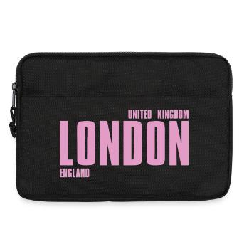 London Pink Bold Typografie - Laptoptasche 13" - Schwarz - Vorne