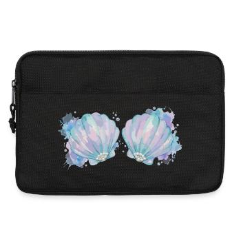 Meerjungfrau Karneval Kostüm Damen Fasching  - Laptoptasche 13" - Schwarz - Vorne