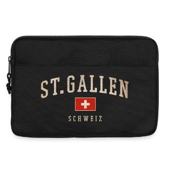 St. Gallen Schweiz Vintage Logo - Laptoptasche 13" - Schwarz - Vorne
