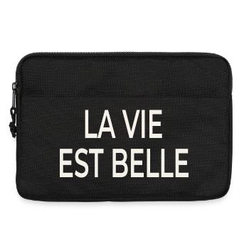 La Vie Est Belle – Französischer Chic - Laptoptasche 13" - Schwarz - Vorne