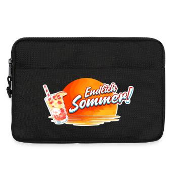 Endlich Sommer Sonnen Drink Grafik - Laptoptasche 13" - Schwarz - Vorne