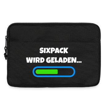 Sixpack wird geladen - Fitness Fortschritt - Laptoptasche 13" - Schwarz - Vorne