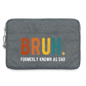 Bruh Formerly Known As Dad Retro Humor - Laptop bag 13" - heather grey - Front