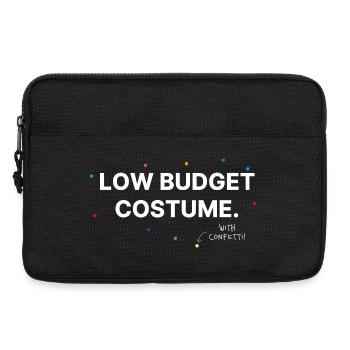 Low Budget Kostüm mit Konfetti | Anti Karneval - Laptoptasche 13" - Schwarz - Vorne