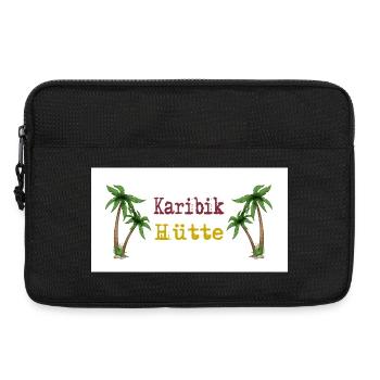 Karibik Hütte Palmen Inselidylle - Laptoptasche 13" - Schwarz - Vorne
