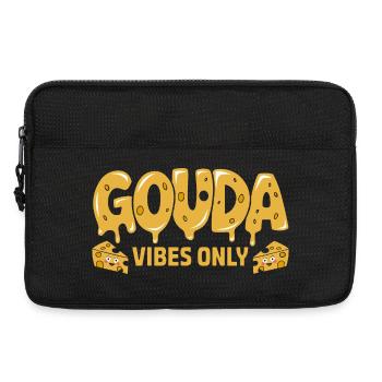 Gouda Vibes, seulement un drôle de fromage qui dit pour - Sacoche pour ordinateur portable 13 pouces - noir - Devant