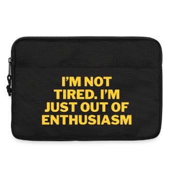 Kein Enthusiasmus Mehr Spruch - Laptoptasche 13" - Schwarz - Vorne