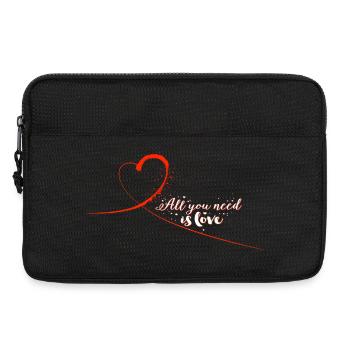 Love_Heart_Brush_Script_Illustration - Laptoptasche 13" - Schwarz - Vorne