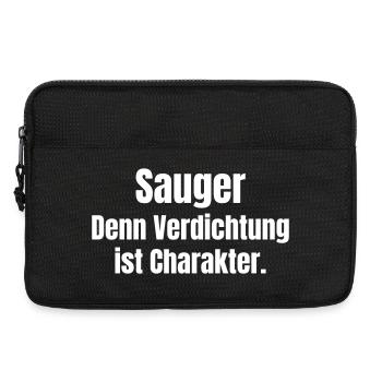 Sauger. Denn Verdichtung ist Charakter. - Laptoptasche 13" - Schwarz - Vorne