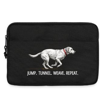 Jump Tunnel Weave Repeat Agility Dog - Laptop bag 13" - black - Front