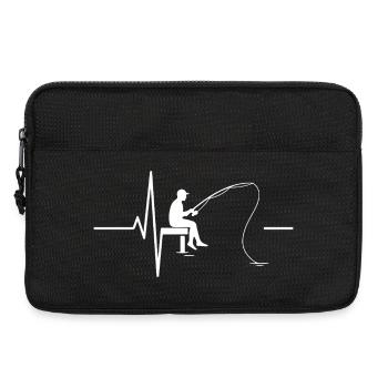 Fishing River Passion Heartbeat - Laptop bag 13" - black - Front