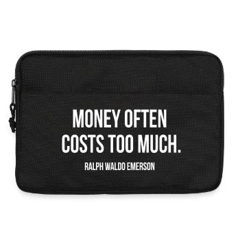 Geld kostet zu viel Angebot-Tee - Laptoptasche 13" - Schwarz - Vorne
