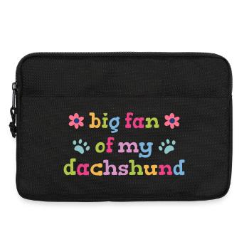 Großer Fan von meinem Dachshund - Laptoptasche 13" - Schwarz - Vorne