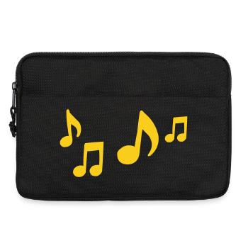 Contraste des notes jaunes - Sacoche pour ordinateur portable 13 pouces - noir - Devant