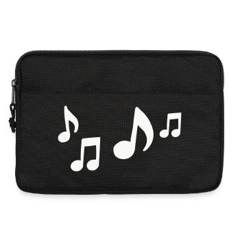 Notenfluss Silhouette - Laptoptasche 13" - Schwarz - Vorne