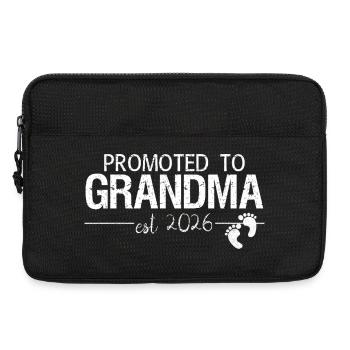 Promue grand-mère 2026 Nouveau cadeau de grand-mère - Sacoche pour ordinateur portable 13 pouces - noir - Devant