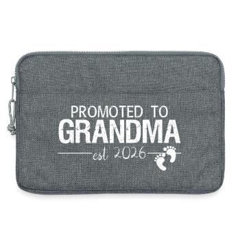 Promue grand-mère 2026 Nouveau cadeau de grand-mère - Sacoche pour ordinateur portable 13 pouces - gris chiné - Devant